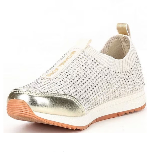 Michael Kors Girls Allie Sock Crystal Embellished Slip On Sneakers Size 13c - Picture 1 of 6